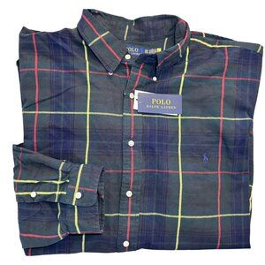 Polo Ralph Lauren Mens Long Sleeve Plaid Button-Down Shirt Mens 3XB